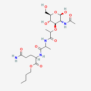 butyl 2-[2-[2-[(2R,3R,4R,5S,6R)-3-acetamido-2,5-dihydroxy-6-(hydroxymethyl)oxan-4-yl]oxypropanoylamino]propanoylamino]-5-amino-5-oxopentanoate