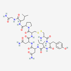 molecular formula C42H64N12O12S2 B10784849 H-DL-Cys(1)-DL-Tyr-DL-xiIle-DL-Asn-DL-Asn-DL-Cys(1)-DL-Pro-DL-Leu-Gly-NH2 