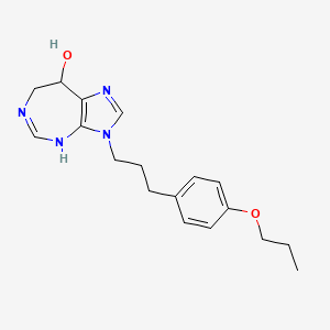 molecular formula C18H24N4O2 B10784858 3-[3-(4-propoxyphenyl)propyl]-7,8-dihydro-4H-imidazo[4,5-d][1,3]diazepin-8-ol 