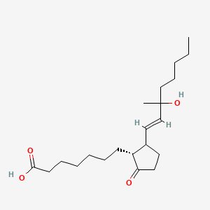 molecular formula C21H36O4 B10784866 7-[(1R)-2-[(E)-3-hydroxy-3-methyloct-1-enyl]-5-oxocyclopentyl]heptanoic acid 