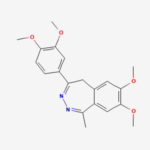 molecular formula C20H22N2O4 B10784867 4-(3,4-dimethoxyphenyl)-7,8-dimethoxy-1-methyl-5H-2,3-benzodiazepine 