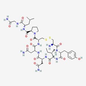 molecular formula C42H64N12O12S2 B10784872 H-Cys(1)-DL-Tyr-Ile-D-Asn-DL-Asn-Cys(1)-D-Pro-Leu-Gly-NH2 