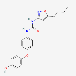 molecular formula C20H21N3O4 B10784886 Bayer P-38 inhibitor 