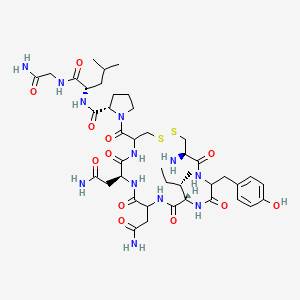 molecular formula C42H64N12O12S2 B10784905 H-Cys(1)-DL-Tyr-Ile-DL-Asn-Asn-DL-Cys(1)-Pro-Leu-Gly-NH2 