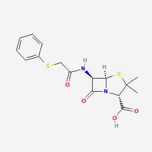 molecular formula C16H18N2O4S2 B10784931 Tifencillin CAS No. 26552-51-2