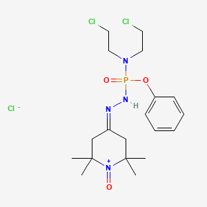 Piperidinium, 4-(((bis(2-chloroethyl)amino)phenoxyphosphinyl)hydrazono)-2,2,6,6-tetramethyl-1-oxo-, chloride