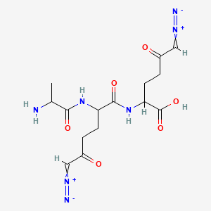 2-[[2-(2-Aminopropanoylamino)-6-diazo-5-oxohexanoyl]amino]-6-diazo-5-oxohexanoic acid