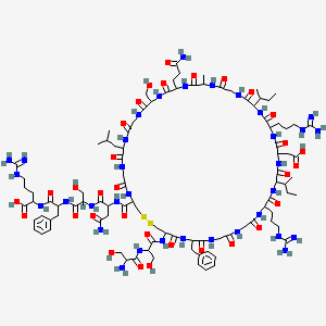 molecular formula C98H156N34O32S2 B10785037 Atriopeptin II, rat 