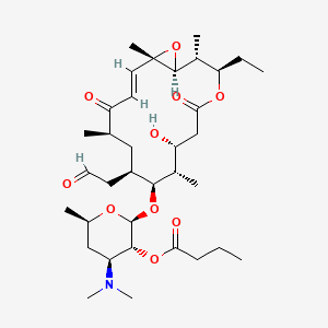 molecular formula C35H57NO10 B10785193 Rosamicin 2'-butanoate CAS No. 55103-30-5