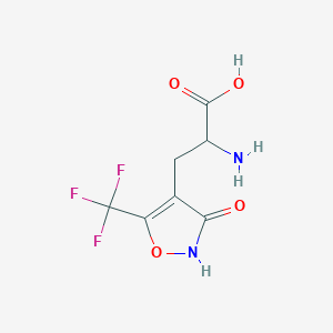 molecular formula C7H7F3N2O4 B10785234 alpha-Amino-3-hydroxy-5-trifluoromethyl-4-isoxazolepropanoic acid 