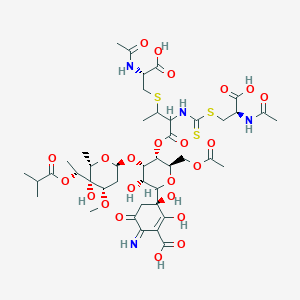 molecular formula C43H62N4O23S3 B10785258 Antibiotic 273 A1-beta 