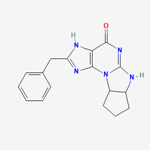 molecular formula C17H17N5O B10785330 4-Benzyl-1,3,5,8,10-pentazatetracyclo[7.6.0.02,6.011,15]pentadeca-2(6),3,8-trien-7-one 