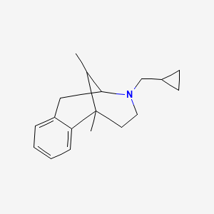 molecular formula C18H25N B10785358 10-(Cyclopropylmethyl)-1,13-dimethyl-10-azatricyclo[7.3.1.02,7]trideca-2,4,6-triene 