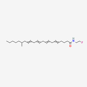 molecular formula C25H42FNO B10785405 N-(2-fluoroethyl)-17-methyldocosa-5,8,11,14-tetraenamide 