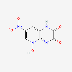 molecular formula C7H4N4O5 B10785421 7-Nitro-5-oxy-1,4-dihydro-pyrido[2,3-b]pyrazine-2,3-dione 