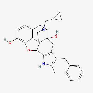 5-Benzyl-18-(cyclopropylmethyl)-6-methyl-10-oxa-7,18-diazahexacyclo[9.9.1.01,9.02,17.04,8.015,21]henicosa-4(8),5,11,13,15(21)-pentaene-2,12-diol