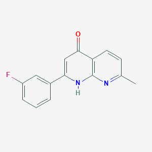 2-(3-fluorophenyl)-7-methyl-1,8-naphthyridin-4(1H)-one