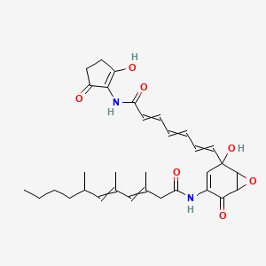 N-[5-hydroxy-5-[7-[(2-hydroxy-5-oxocyclopenten-1-yl)amino]-7-oxohepta-1,3,5-trienyl]-2-oxo-7-oxabicyclo[4.1.0]hept-3-en-3-yl]-3,5,7-trimethylundeca-3,5-dienamide