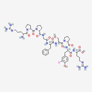 molecular formula C50H72IN15O12 B10785480 Bradykinin, [125I-tyr8] 