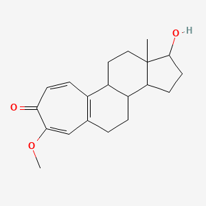 molecular formula C20H26O3 B10785486 15-Hydroxy-6-methoxy-16-methyltetracyclo[9.7.0.02,8.012,16]octadeca-2(8),3,6-trien-5-one 