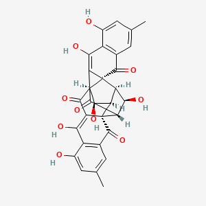 molecular formula C30H22O10 B10785497 Rugulosin, (1S,1'S,2R,2'R,3S,3'S,9aR,9'aR)- 