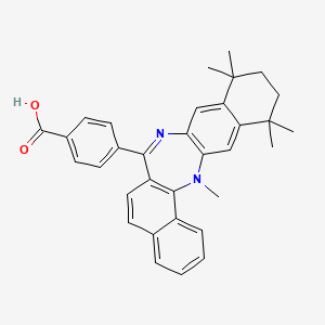 4-(2,18,18,21,21-pentamethyl-2,14-diazapentacyclo[13.8.0.03,12.04,9.017,22]tricosa-1(15),3(12),4,6,8,10,13,16,22-nonaen-13-yl)benzoic acid