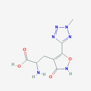 molecular formula C8H10N6O4 B10785533 (S)-2-Amino-3-[3-hydroxy-5-(2-methyl-2H-tetrazol-5-YL)isoxazol-4-YL]propionic acid 