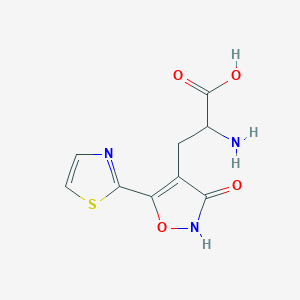 2-Amino-3-[3-oxo-5-(1,3-thiazol-2-yl)-1,2-oxazol-4-yl]propanoic acid