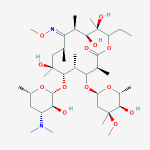 (3S,5R,6S,7S,9S,10E,11R,12S,13R)-6-[(2R,3S,4R,6S)-4-(dimethylamino)-3-hydroxy-6-methyloxan-2-yl]oxy-14-ethyl-7,12,13-trihydroxy-4-[(2S,4S,5R,6R)-5-hydroxy-4-methoxy-4,6-dimethyloxan-2-yl]oxy-10-methoxyimino-3,5,7,9,11,13-hexamethyl-oxacyclotetradecan-2-one