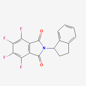 2-(2,3-dihydro-1H-inden-1-yl)-4,5,6,7-tetrafluoroisoindole-1,3-dione