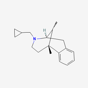 molecular formula C18H25N B10785555 (2R,6R,11R)-3-(Cyclopropylmethyl)-1,2,3,4,5,6-hexahydro-6,11-dimethyl-2,6-methano-3-benzazocine 