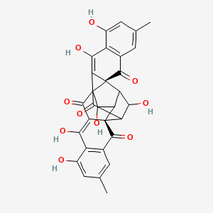 (2S,17S)-8,10,14,23,25,28-hexahydroxy-6,21-dimethyloctacyclo[14.11.1.02,11.02,15.04,9.013,17.017,26.019,24]octacosa-4(9),5,7,10,19(24),20,22,25-octaene-3,12,18,27-tetrone