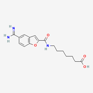 7-[(5-Carbamimidoyl-benzofuran-2-carbonyl)-amino]-heptanoic acid