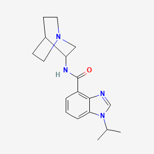 molecular formula C18H24N4O B10785592 N-(1-azabicyclo[2.2.2]octan-3-yl)-1-propan-2-ylbenzimidazole-4-carboxamide 