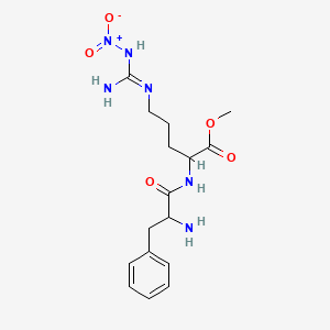 molecular formula C16H24N6O5 B10785602 Methyl 5-[[amino(nitramido)methylidene]amino]-2-[(2-amino-3-phenylpropanoyl)amino]pentanoate 