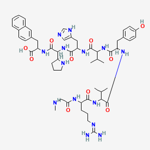 H-Sar-DL-Arg-DL-Val-DL-Tyr-DL-Val-DL-His-DL-Gly(pyrrolidin-2-yl)(pyrrolidin-2-yl)-DL-2Nal-OH