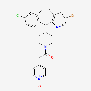 4-[2-(4-{6-Bromo-13-chloro-4-azatricyclo[9.4.0.0^{3,8}]pentadeca-1(11),3,5,7,12,14-hexaen-2-ylidene}piperidin-1-yl)-2-oxoethyl]-1-oxidopyridin-1-ium