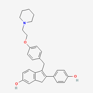 2-(4-hydroxyphenyl)-1-[[4-(2-piperidin-1-ylethoxy)phenyl]methyl]-3H-inden-5-ol