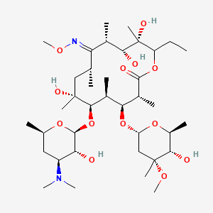 molecular formula C38H70N2O13 B10785662 (3R,4S,5S,6R,7R,9R,10E,11S,12R,13S)-6-[(2S,3R,4S,6R)-4-(dimethylamino)-3-hydroxy-6-methyloxan-2-yl]oxy-14-ethyl-7,12,13-trihydroxy-4-[(2R,4R,5S,6S)-5-hydroxy-4-methoxy-4,6-dimethyloxan-2-yl]oxy-10-methoxyimino-3,5,7,9,11,13-hexamethyl-oxacyclotetradecan-2-one 