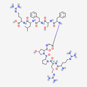 molecular formula C57H89N19O13 B10785664 (D-Arg0,Hyp3,D-Phe7,Leu8)-Bradykinin 