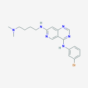 4-N-(3-bromophenyl)-7-N-[4-(dimethylamino)butyl]pyrido[4,3-d]pyrimidine-4,7-diamine