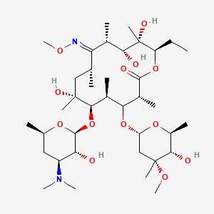 (3R,5S,6R,7R,9R,10E,11S,12R,13S,14R)-6-[(2S,3R,4S,6R)-4-(dimethylamino)-3-hydroxy-6-methyloxan-2-yl]oxy-14-ethyl-7,12,13-trihydroxy-4-[(2R,4R,5S,6S)-5-hydroxy-4-methoxy-4,6-dimethyloxan-2-yl]oxy-10-methoxyimino-3,5,7,9,11,13-hexamethyl-oxacyclotetradecan-2-one