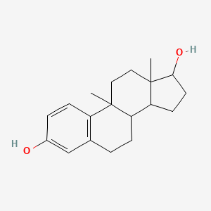 molecular formula C19H26O2 B10785732 9,13-dimethyl-7,8,11,12,14,15,16,17-octahydro-6H-cyclopenta[a]phenanthrene-3,17-diol 