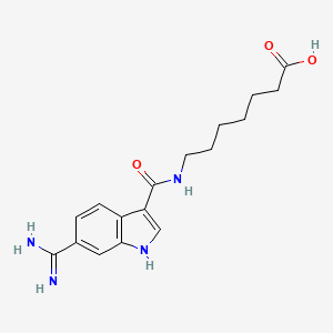 7-[(6-Carbamimidoyl-1H-indole-3-carbonyl)-amino]-heptanoic acid