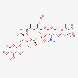 15-{[(6-Deoxy-2,3-di-O-methylhexopyranosyl)oxy]methyl}-16-ethyl-4-hydroxy-7-(2-hydroxyethyl)-5,9,13-trimethyl-2,10-dioxo-1-oxacyclohexadeca-11,13-dien-6-yl 3,6-dideoxy-4-O-(2,6-dideoxy-3-C-methylhexopyranosyl)-3-(dimethylamino)hexopyranoside