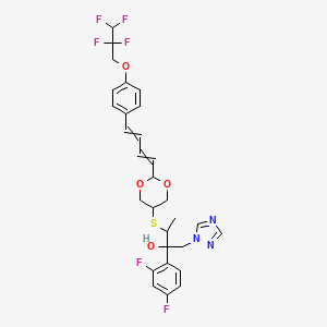 2-(2,4-Difluorophenyl)-3-[[2-[4-[4-(2,2,3,3-tetrafluoropropoxy)phenyl]buta-1,3-dienyl]-1,3-dioxan-5-yl]sulfanyl]-1-(1,2,4-triazol-1-yl)butan-2-ol