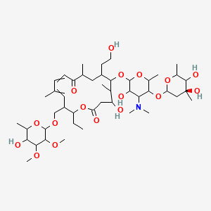 6-[5-[(4S)-4,5-dihydroxy-4,6-dimethyloxan-2-yl]oxy-4-(dimethylamino)-3-hydroxy-6-methyloxan-2-yl]oxy-16-ethyl-4-hydroxy-15-[(5-hydroxy-3,4-dimethoxy-6-methyloxan-2-yl)oxymethyl]-7-(2-hydroxyethyl)-5,9,13-trimethyl-1-oxacyclohexadeca-11,13-diene-2,10-dione