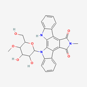 12-(3,4-dihydroxy-6-hydroxymethyl-5-methoxytetrahydro-2H-2-pyranyl)-6-methyl-6,7,12,13-tetrahydro-5H-indolo[2,3-a]pyrrolo[3,4-c]carbazole-5,7-dione