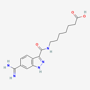 7-[(6-Carbamimidoyl-1H-indazole-3-carbonyl)-amino]-heptanoic acid