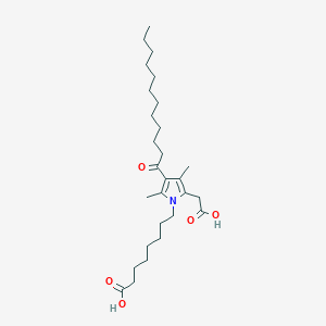 8-(2-Carboxymethyl-4-dodecanoyl-3,5-dimethyl-pyrrol-1-yl)-octanoic acid
